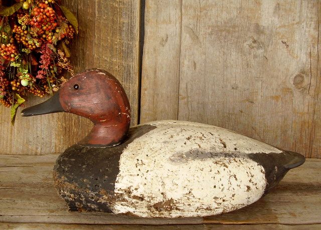 Vintage DUCK DECOY Cork + Carved Wood 1950s L L Bean George Soule Old 