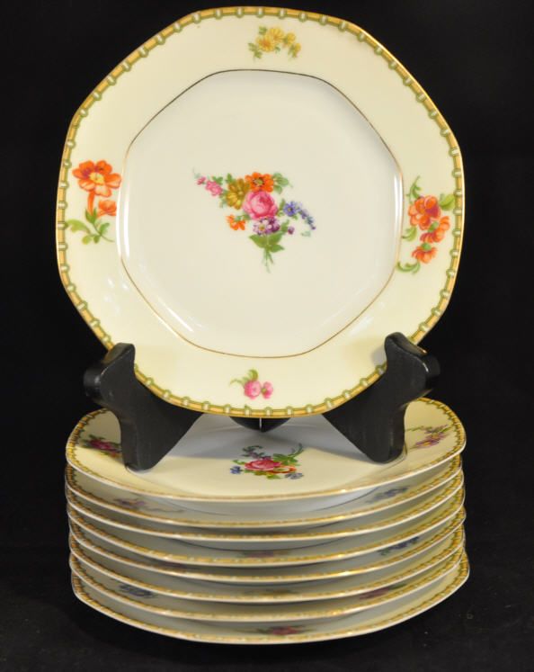 MZ Altrohlau Czechoslovakia (9) ELYSIAN Bread Plates  