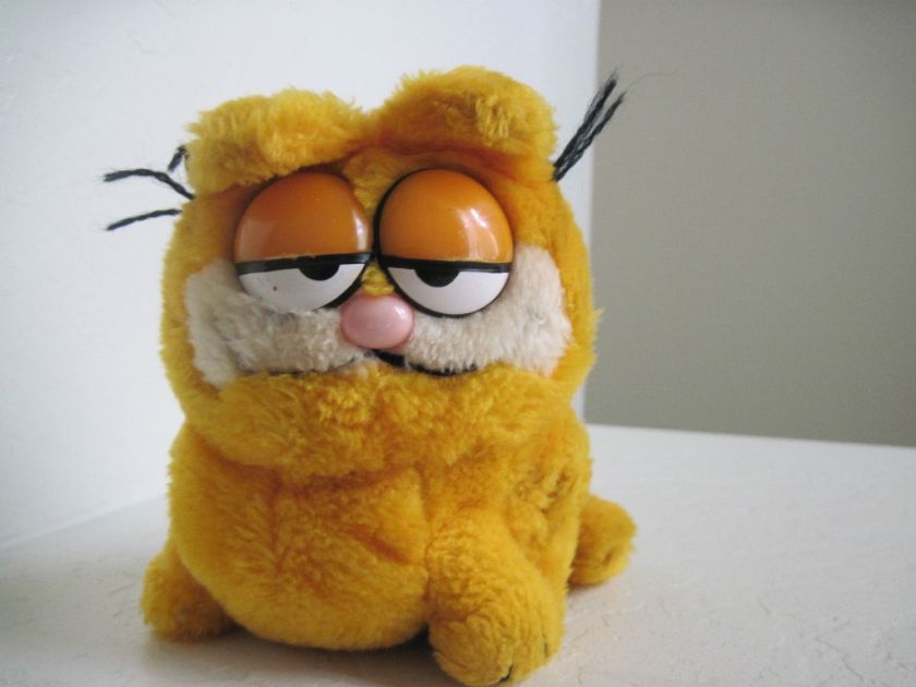 1981 Vintage Dakin SMALL FAT GARFIELD Plush Stuffed Animal  