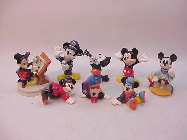 MICKEY MOUSE DISNEY FIGURINES LOT~POLICEMAN ARTIST etc  