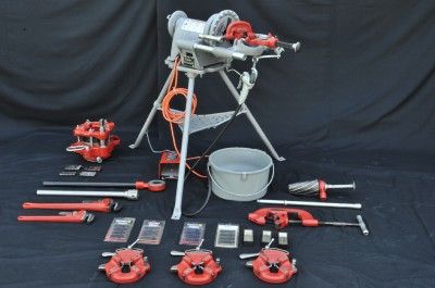 Ridgid 300 Pipe Threader 1/8   4 Threading Machine w/ 4PJ & (3) 811 