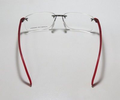   8153 D 54 13 145 RUTHENIUM/RED EYEGLASS/GLASSES/FRAMES ITALY  