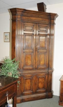 XL Tudor Jacobean Corner Cabinet Oak Farmhouse  