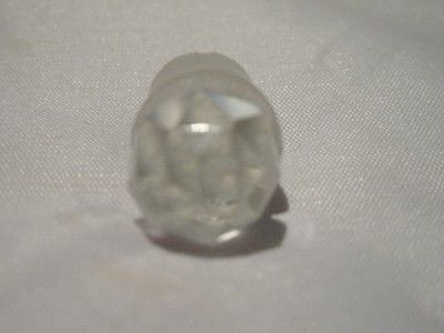 SMALL GLASS FACETED VINTAGE PERFUME BOTTLE STOPPER DECANTER APOTHOCARY 