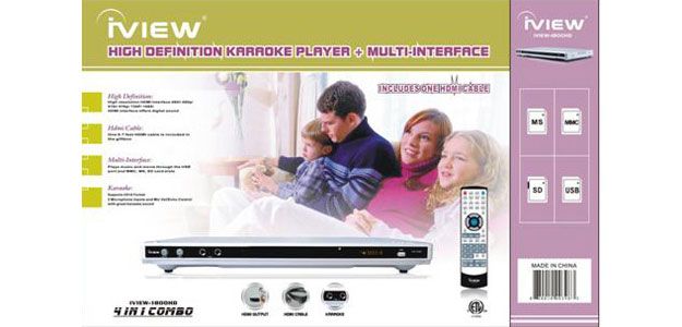 RJTech iView 1800 HD HDMI USB DVD Karaoke Player i View  