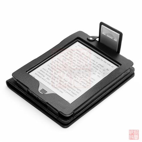 for  Kindle Touch Leather Case Cover w/Light+2 Screen Protector 