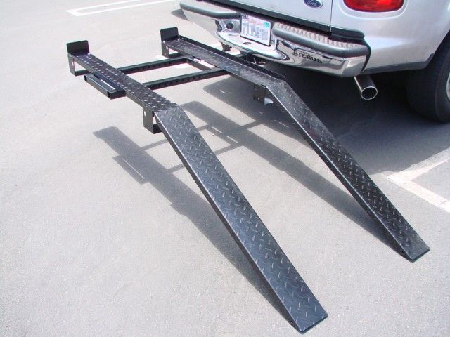 ADJUSTABLE LAWN MOWER SCOOTER CARGO HITCH CARRIER +RAMP  