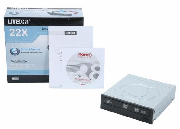 100 % Brand New Lite On IHAP422 98 LightScribe 22X PATA DVD+/ RW Drive 