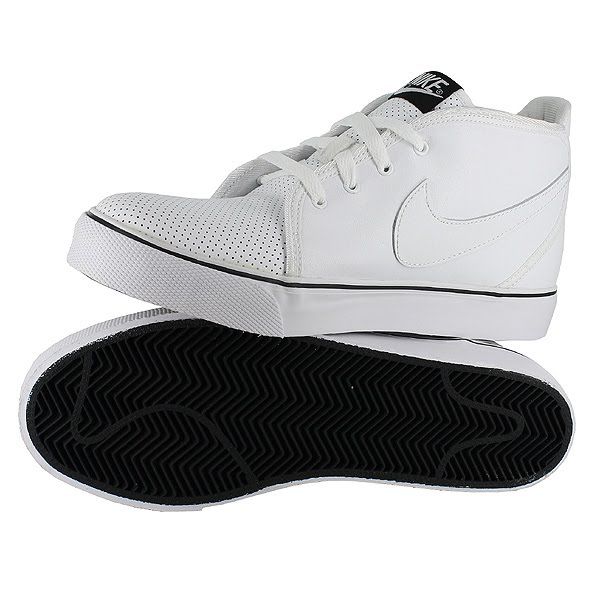 NIKE TOKI LEATHER WHITE BLACK MENS US SIZE 11, UK 10  