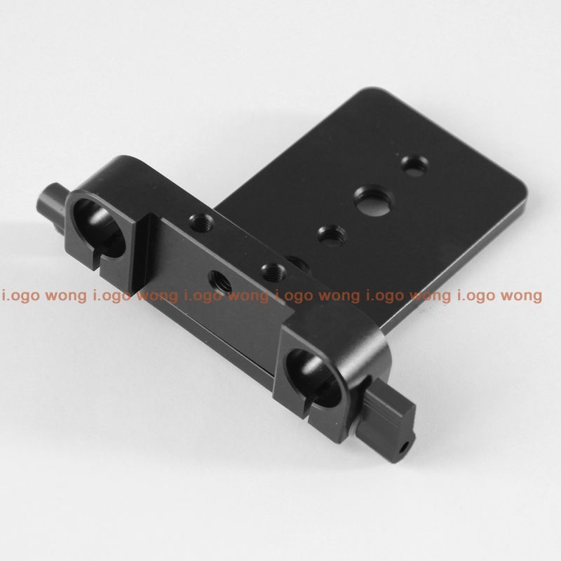 Tripod Mount Plate Railblock Rod Clamp fr 15mm Rod Clamp Support DSLR 