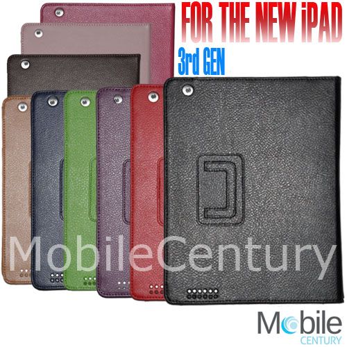   iPad 3rd Generation Smart Cover PU Leather Case With Stand Multi Color