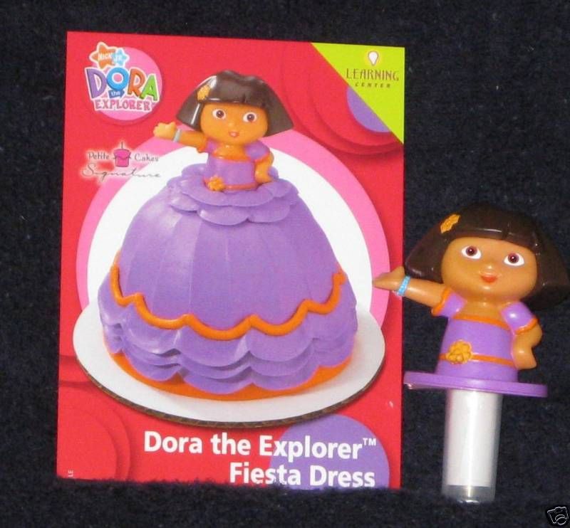 DORA,MINI CAKE TOPPER,PLASTIC,/STICKERS,PETITE FIESTA  