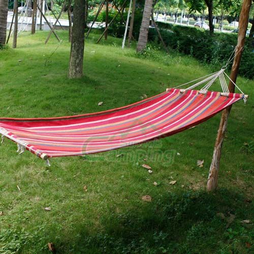 Hammock Cotton Camping Hanging Rope Swing Multi stripe Trvaling Hiking 