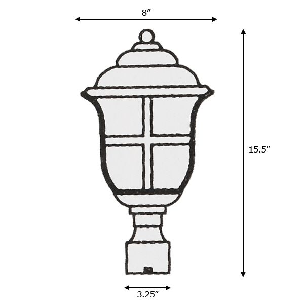 OUTDOOR PILLAR POST LIGHT LIGHTING .OT0063 PT  