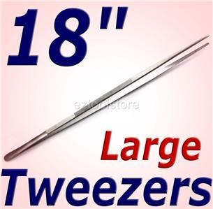 18 Large TWEEZERS Snake Reptile HERP Feeding Tool SS  