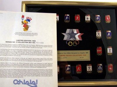 Collector Rare Boxed Pin Set 1984 LA Olympic Games  