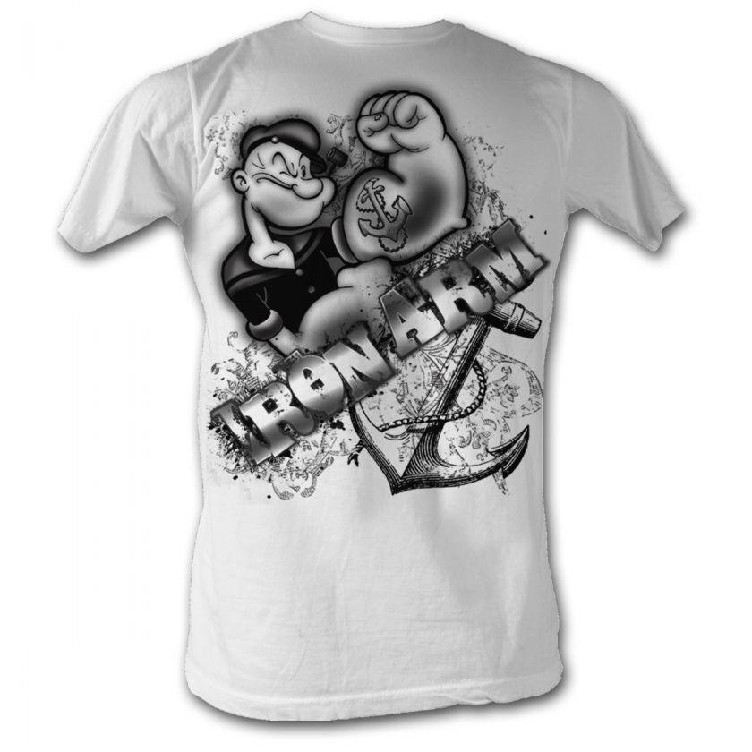 POPEYE IRON ARM ADULT TEE SHIRT S M L XL 2XL  