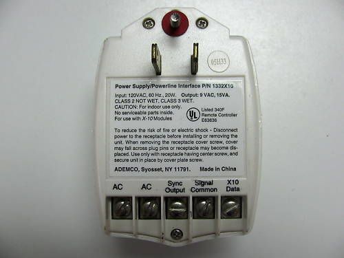 Pelco Ademco Power Supply Powerline Transformer Plug in  