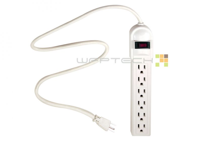 Wholesale Lot 12pc 6 Outlet Power Strip Surge Protector  