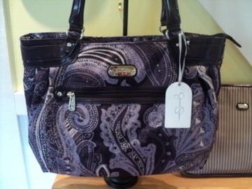   SPOONFUL OF SUGAR PURPLE PAISLEY TOTE NWT LAPTOP COVER INCLUDED  