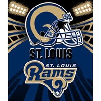 ST LOUIS RAMS NFL FOOTBALL FLEECE BLANKET 50X60 NEW  