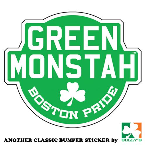 GREEN MONSTAH Die Cut Red Sox Sticker FREE SHIP Monster  