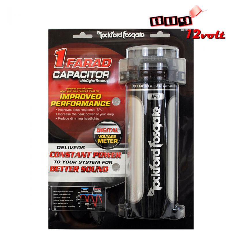 Rockford Fosgate RFC1D Hybrid 1 Farad Digital Capacitor  