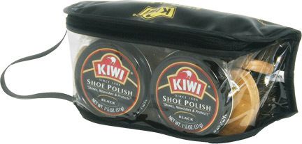 KIWI Deluxe MILITARY Shoe/Boot Shine Polish/Care Kit 6 Piece   NEW 