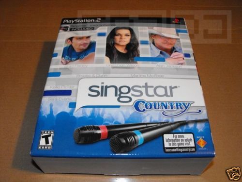 SingStar Country Bundle w/ 2 mics Playstation 2 PS2 New 711719765028 