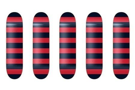   Stripes Graphic Skateboard Deck 7.75 Pro Decks Skateboards Skate New