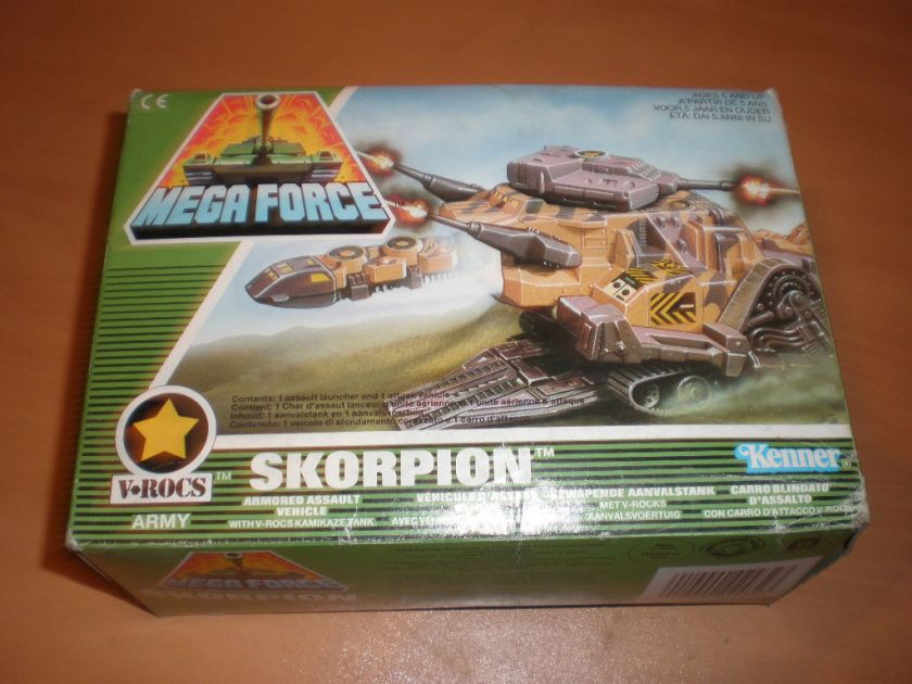 VINTAGE 1989 MEGA FORCE SKORPION V ROCS KENNER MIB  