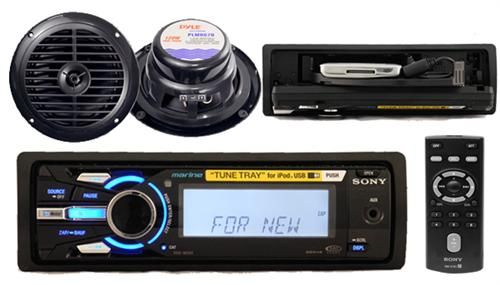 SONY DSXMS60 MARINE WATERPROOF RADIO +2SPEAKERS +REMOTE  