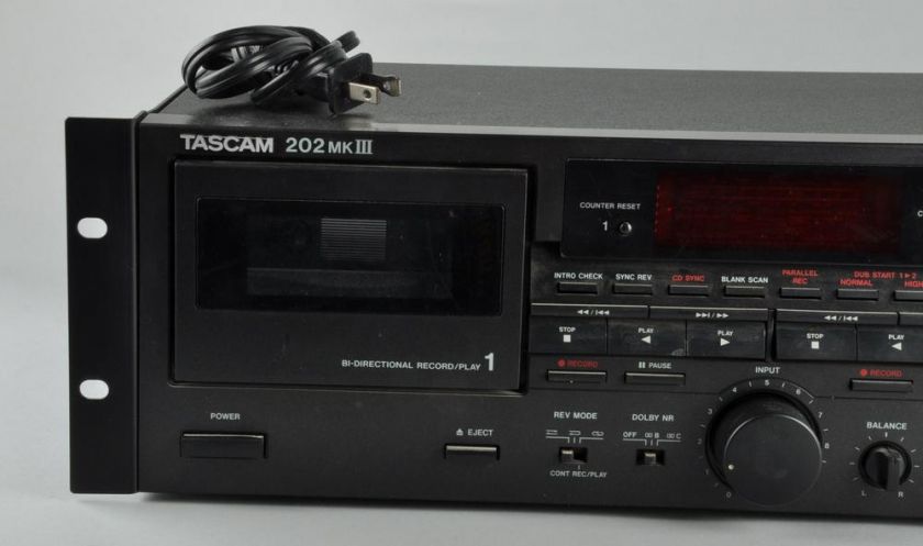 Tascam 202 MK III Dual Stereo Cassette Tape Dub Deck  