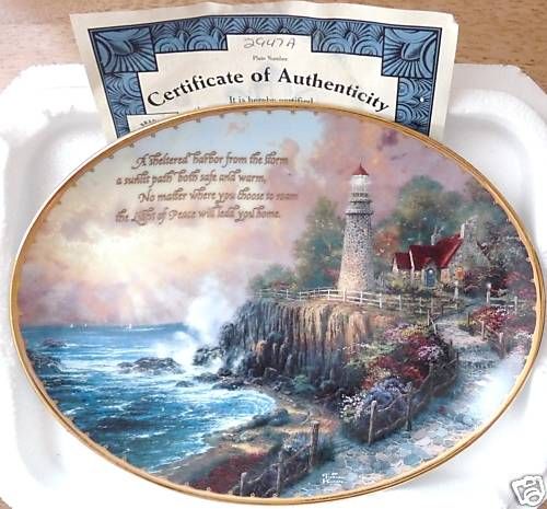 THOMAS KINKADE THE LIGHT OF PEACE GUIDING LIGHT COA  