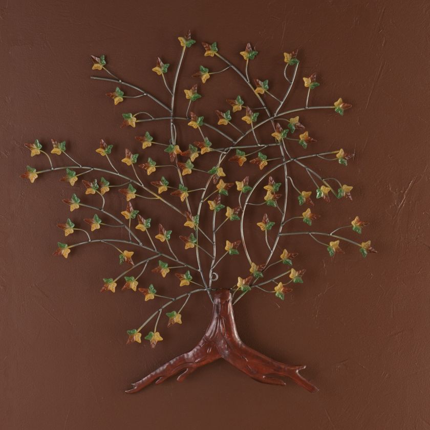 Autumn Tree Wall Art 3D Metal Sculpture Decor GA1913R 037732019130 