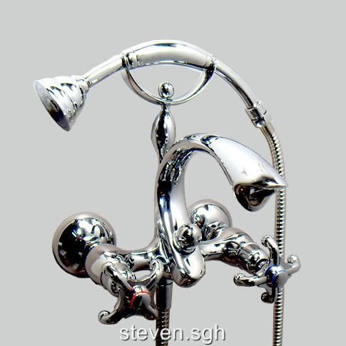 2010 Chrome Clawfoot Bathtub Faucet Handheld Shower  