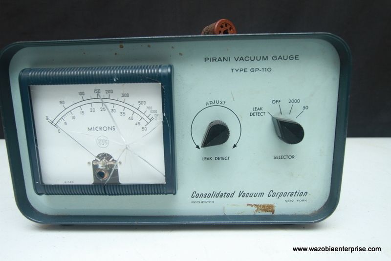 CONSOLIDATED VACUUM CORP PIRANI VACUUM GAUGE GP 110  