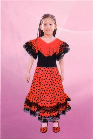 ROBE FLAMENCO ESPAGNOLE SEVILLE FLAMENCA 3   4 ANS r  