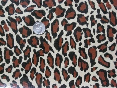   WILD CAT CHEETAH OILCLOTH POUCH SCRAPBOOK QUILT KNIT CRAFT LARGE 14x15