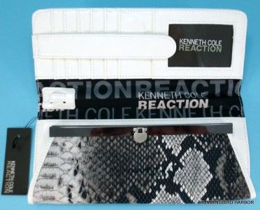 Kenneth Cole Snakeprint Wristlet Wallet NWT $48 Convertible Framed 